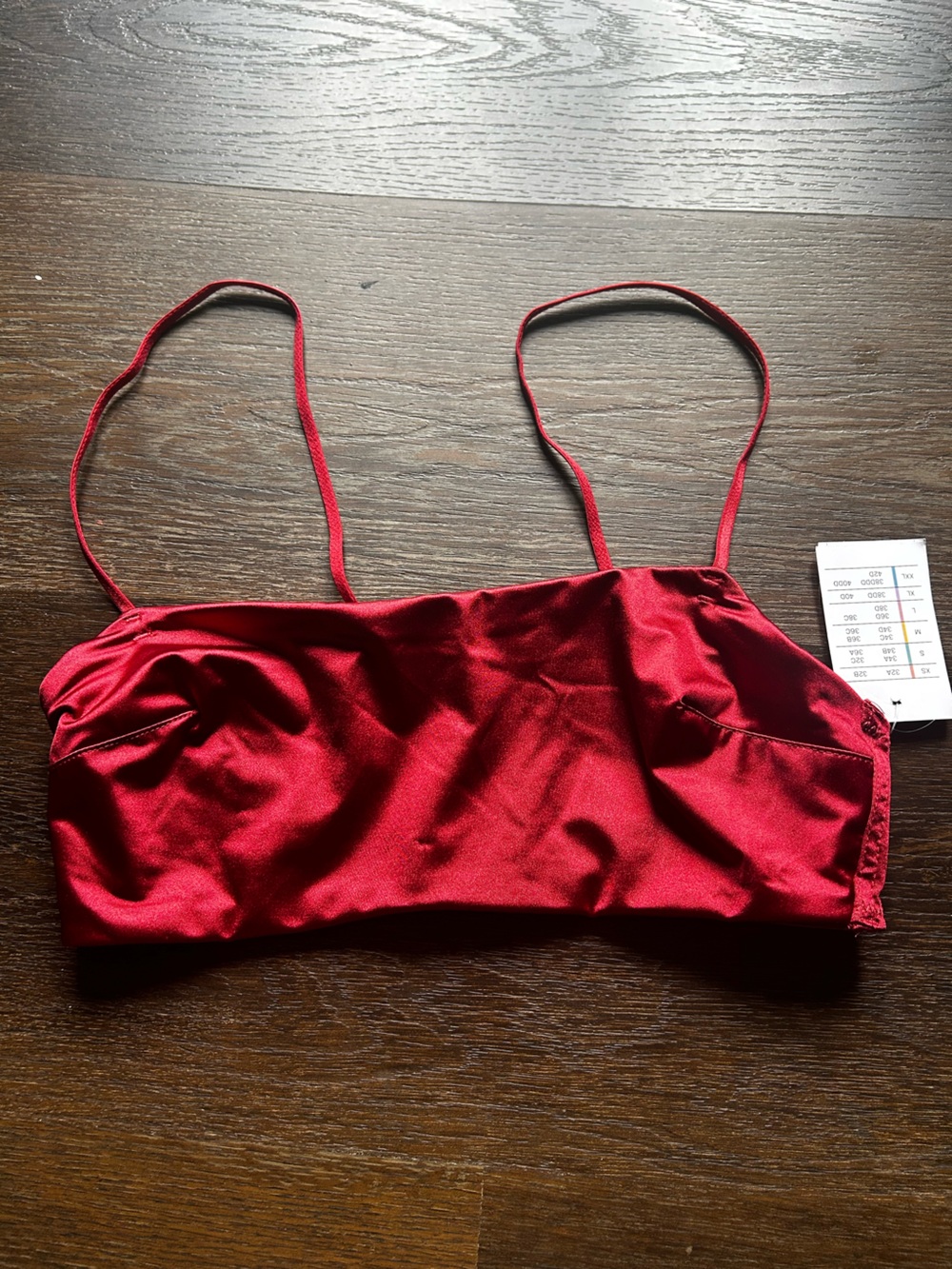 aden + anais Satin Bandeau Camisole Top in Red